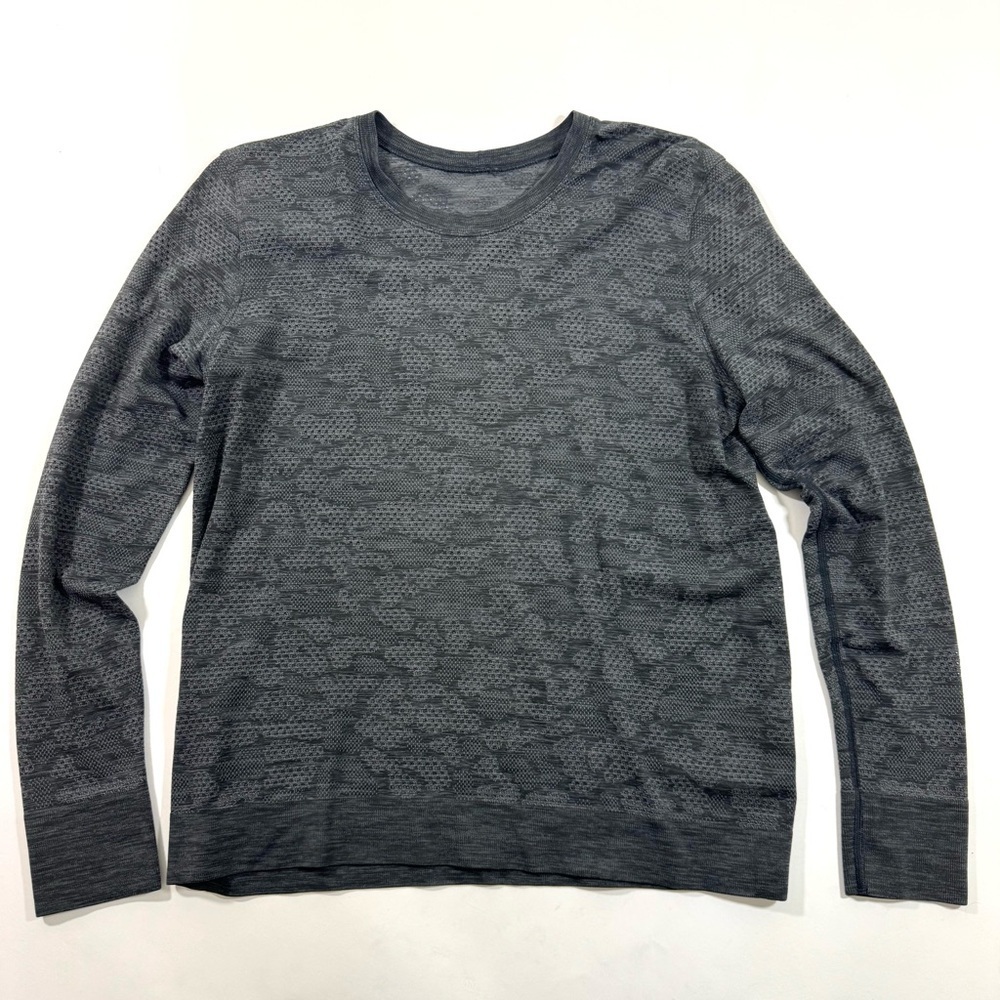 Lululemon Breeze By Long Sleeve Shirt Titanium Black Polar Spots Camo
